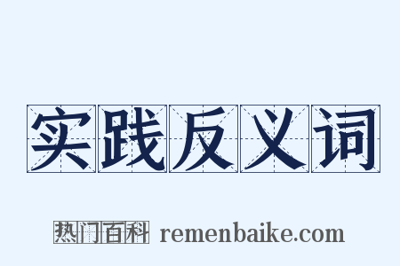 实践反义词是什么意思的图片